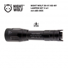 NIGHT WOLF XH-01 HD-NV FOCUS Ø 44 mm LAMPEN IR SET 3in1 mit ABS-BOX Art.Nr.248594