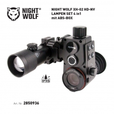 NIGHT WOLF XH-02HD-NV FOCUS Ø 38 mm LAMPEN IR-SET 4in1 in ABS-BOX mit Lampen Zubehör