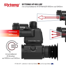 SYTONG HT 99 LRF - HD- EUROPA EDITION 16mm mit Umschaltbar IR- Modus von 850nm auf 940nm DUAL USE CLIP ON NV-GEREÄT