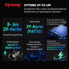 SYTONG HT-70 LRF HD- NV 850nm / 940nm OLED DISPLAY Nachtsicht Zielgerät Art Nr. 2407001