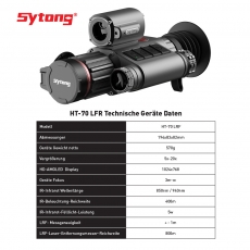SYTONG HT-70 LRF HD- NV 850nm / 940nm OLED DISPLAY Nachtsicht Zielgerät Art Nr. 2407001