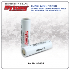 LI-ION- AKKU 18650 SYTONG NIGHT VISION PREMIUM AKKU mit 3400 mAh/PCB geschützt Art.Nr.25007