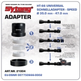 Universal Schnell-Adapter- SPEED f. SYTONG HT-GERÄTE SERIEN geeignet  Ø 35.2mm - 47.0mm Art.Nr.21004