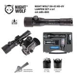NIGHT WOLF XH-03HD-UV FOCUS Ø 38 mm LAMPEN IR-SET 4in1 in ABS-BOX mit Lampen Zubehör