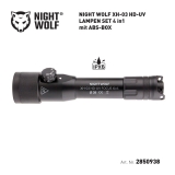 NIGHT WOLF XH-03HD-UV FOCUS Ø 38 mm LAMPEN IR-SET 4in1 in ABS-BOX mit Lampen Zubehör