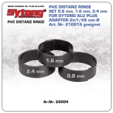 REDUZIER - DISTANZ  RINGE PVC  3 SET  0.8mm, 1.6mm ,2.4mm Art.Nr. 22004